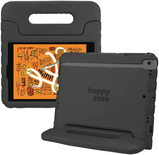 HappyCase Apple iPad Mini 1/2/3/4/5 Kinder Tablethoes Handvat Zwart afbeelding 1