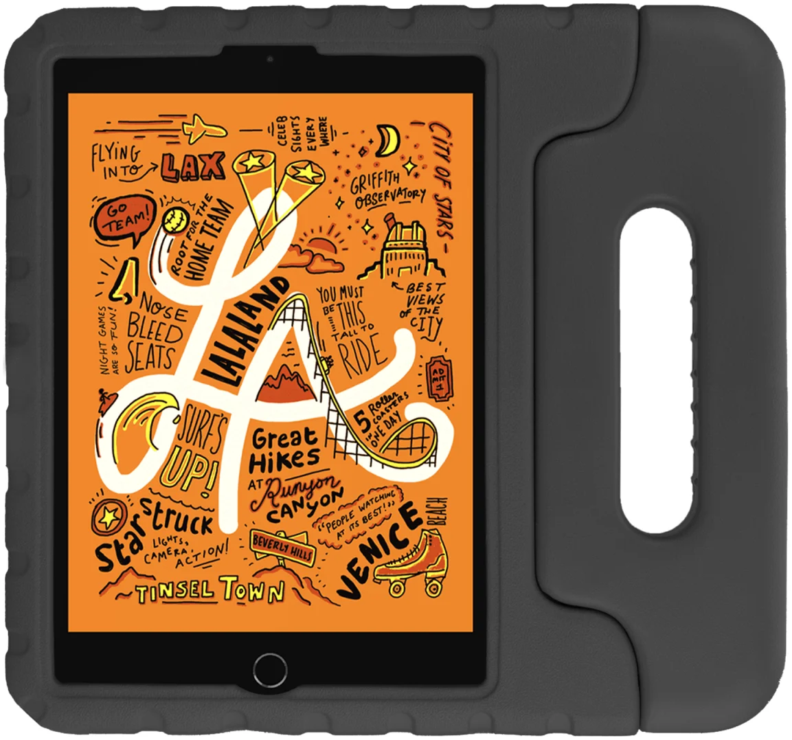 HappyCase Apple iPad Mini 1/2/3/4/5 Kinder Tablethoes Handvat Zwart afbeelding 2