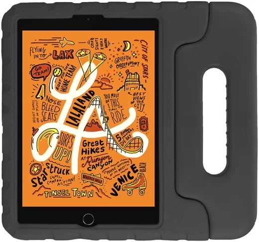 HappyCase Apple iPad Mini 1/2/3/4/5 Kinder Tablethoes Handvat Zwart afbeelding 2