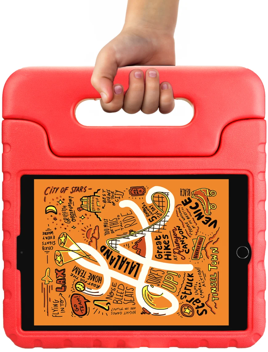 HappyCase Apple iPad Mini 1/2/3/4/5 Kinder Tablethoes Handvat Rood afbeelding 8