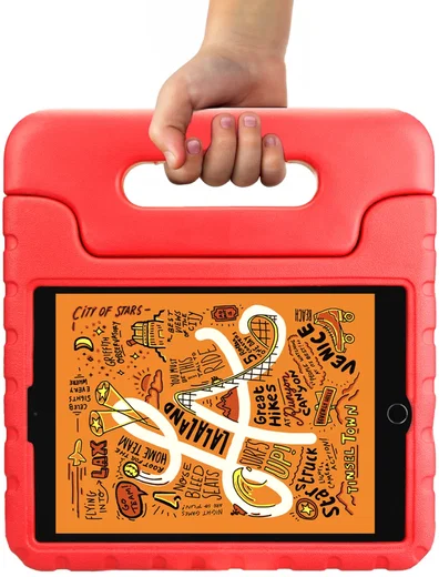 HappyCase Apple iPad Mini 1/2/3/4/5 Kinder Tablethoes Handvat Rood afbeelding 8