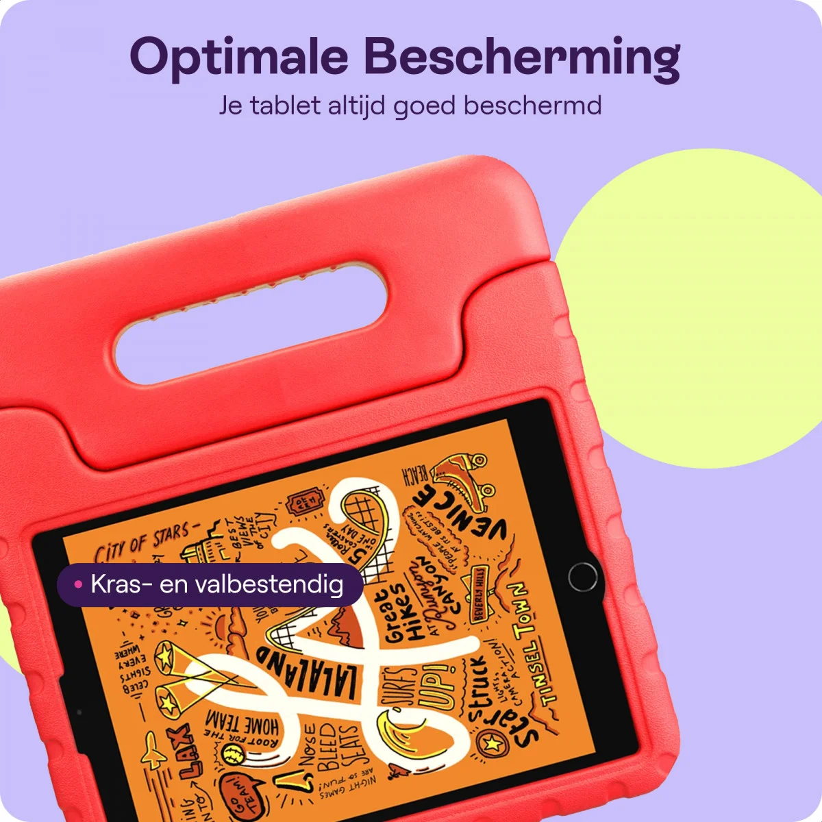 HappyCase Apple iPad Mini 1/2/3/4/5 Kinder Tablethoes Handvat Rood afbeelding 6
