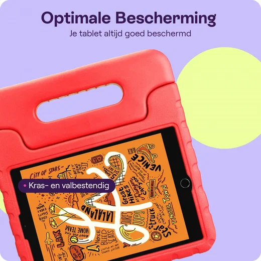 HappyCase Apple iPad Mini 1/2/3/4/5 Kinder Tablethoes Handvat Rood afbeelding 6