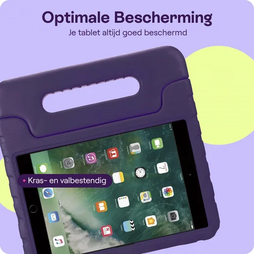 HappyCase iPad 9.7 2017/2018/Air/Air 2 Kinder Tablethoes Paars afbeelding 6