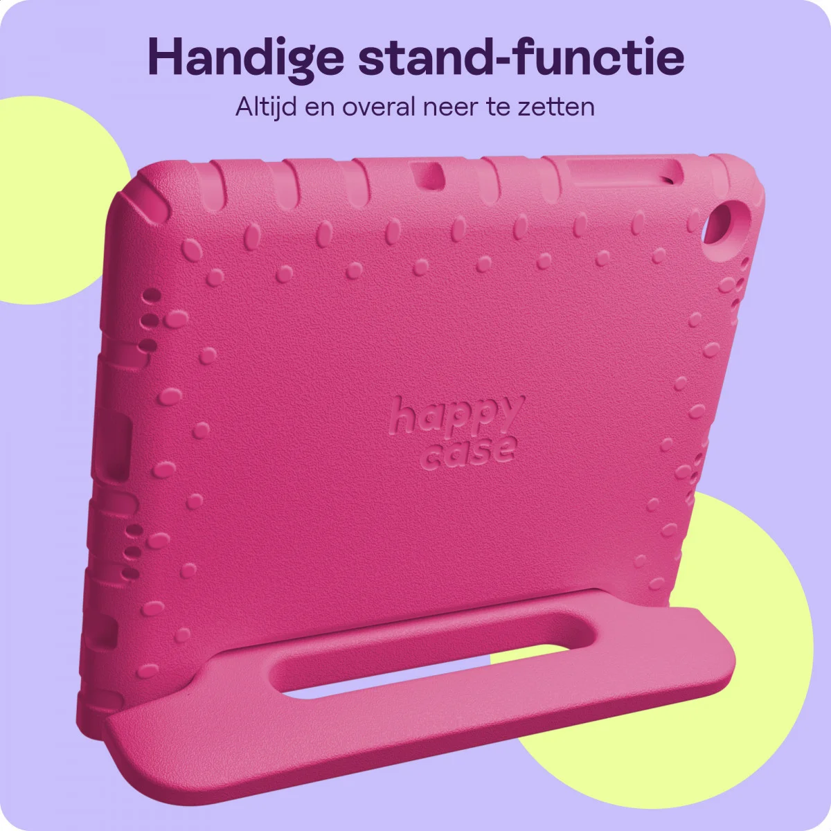 HappyCase iPad 10.2 2019/2020/2021 Kinder Tablethoes Handvat Roze afbeelding 5