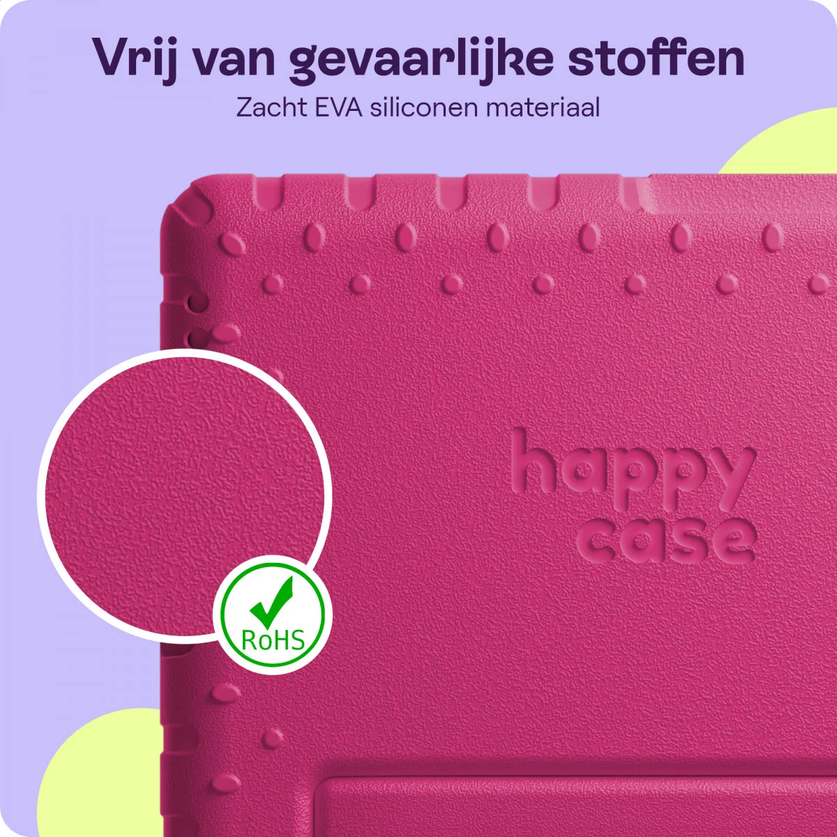 HappyCase iPad 10.2 2019/2020/2021 Kinder Tablethoes Handvat Roze afbeelding 7