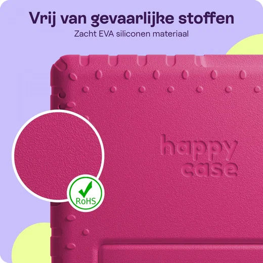 HappyCase iPad 10.2 2019/2020/2021 Kinder Tablethoes Handvat Roze afbeelding 7