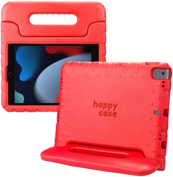 HappyCase iPad 10.2 2019/2020/2021 Kinder Tablethoes Handvat Rood