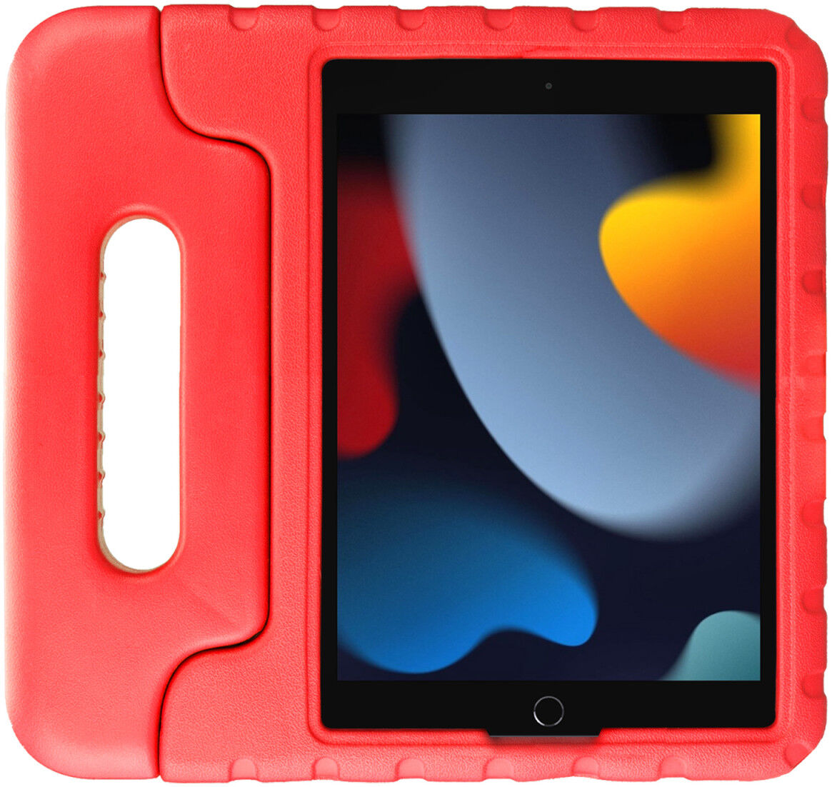 HappyCase iPad 10.2 2019/2020/2021 Kinder Tablethoes Handvat Rood afbeelding 2