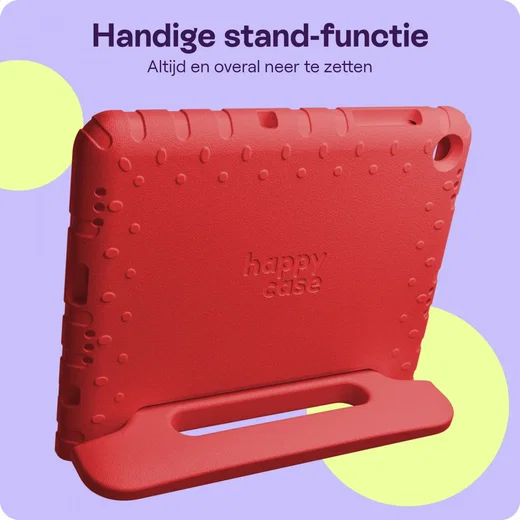 HappyCase iPad 10.2 2019/2020/2021 Kinder Tablethoes Handvat Rood afbeelding 6