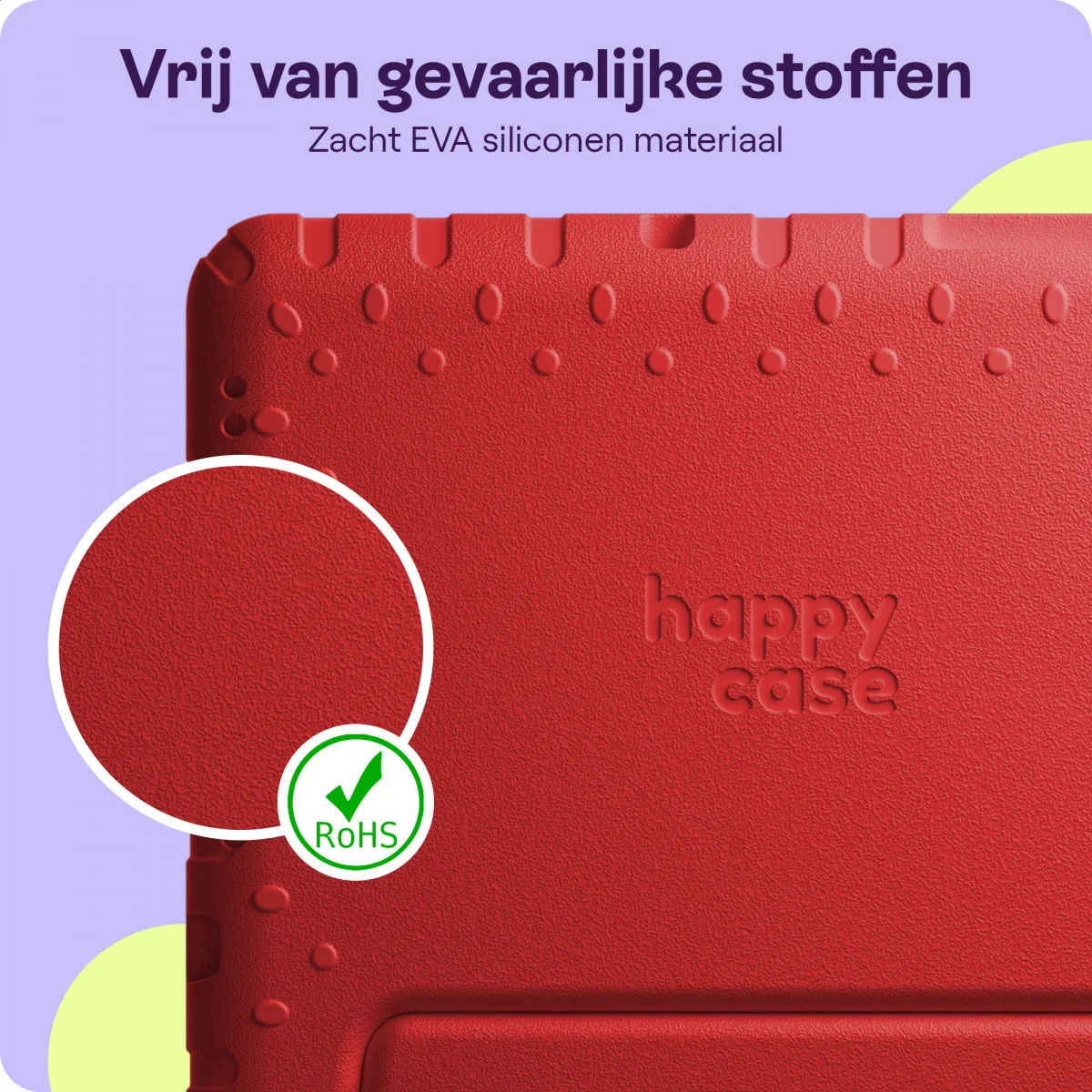 HappyCase iPad 10.2 2019/2020/2021 Kinder Tablethoes Handvat Rood afbeelding 8