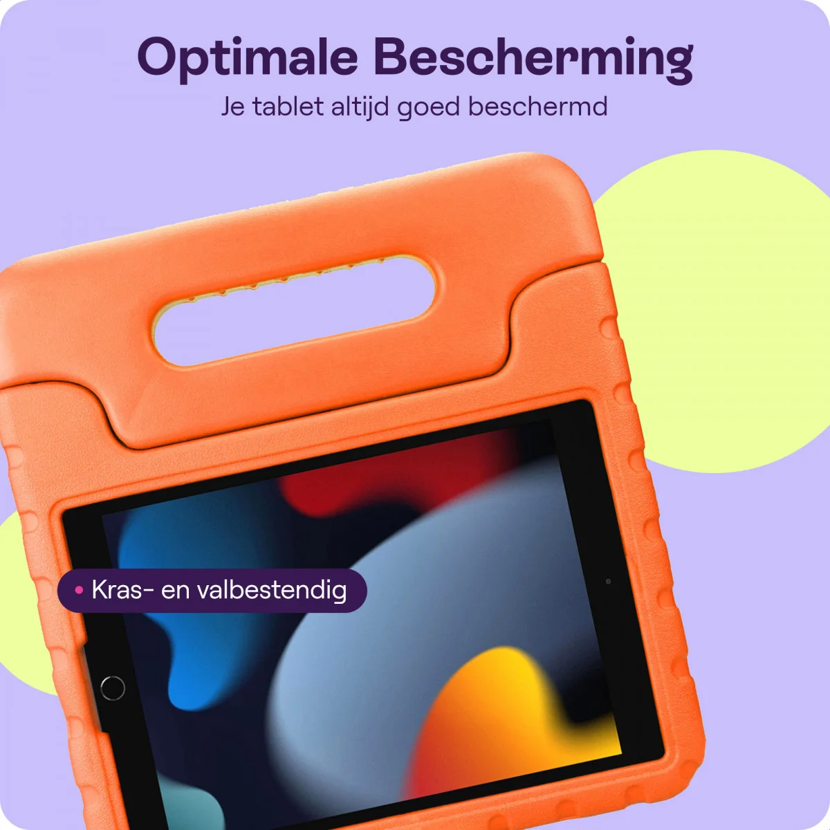 HappyCase iPad 10.2 2019/2020/2021 Kinder Tablethoes Handvat Oranje afbeelding 5
