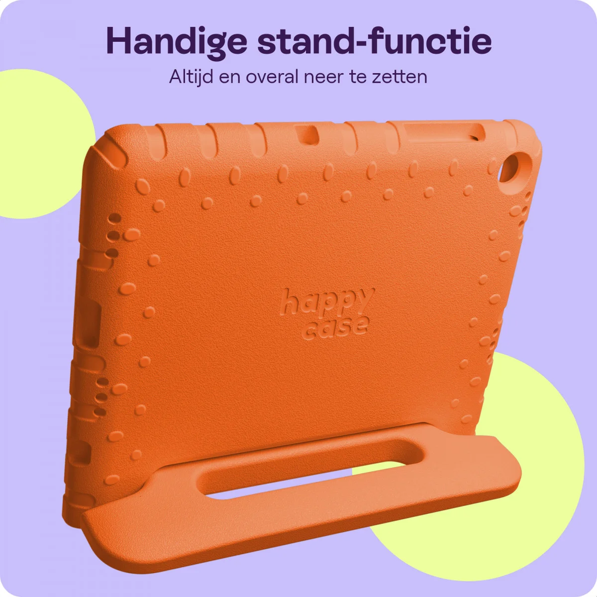 HappyCase iPad 10.2 2019/2020/2021 Kinder Tablethoes Handvat Oranje afbeelding 6