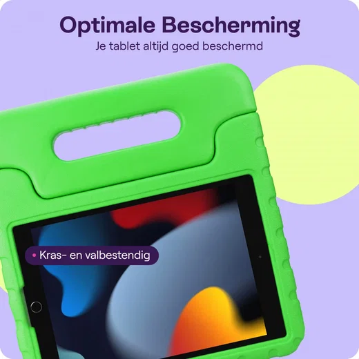 HappyCase iPad 10.2 2019/2020/2021 Kinder Tablethoes Handvat Groen afbeelding 6