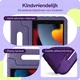 HappyCase iPad 10.2 2019/2020/2021 Kinder Tablethoes Handvat Paars afbeelding 4