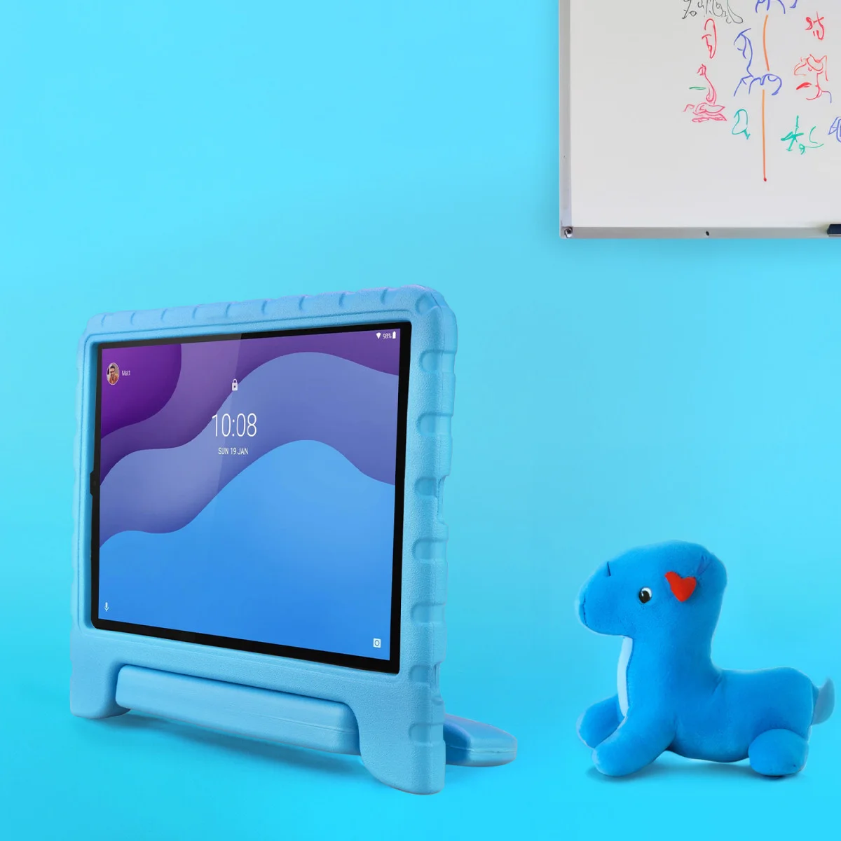 HappyCase Samsung Galaxy Tab S5e Kinder Tablethoes met Handvat Blauw afbeelding 8