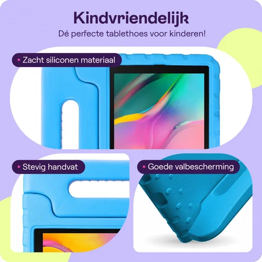 HappyCase Samsung Galaxy Tab S5e Kinder Tablethoes met Handvat Blauw afbeelding 4