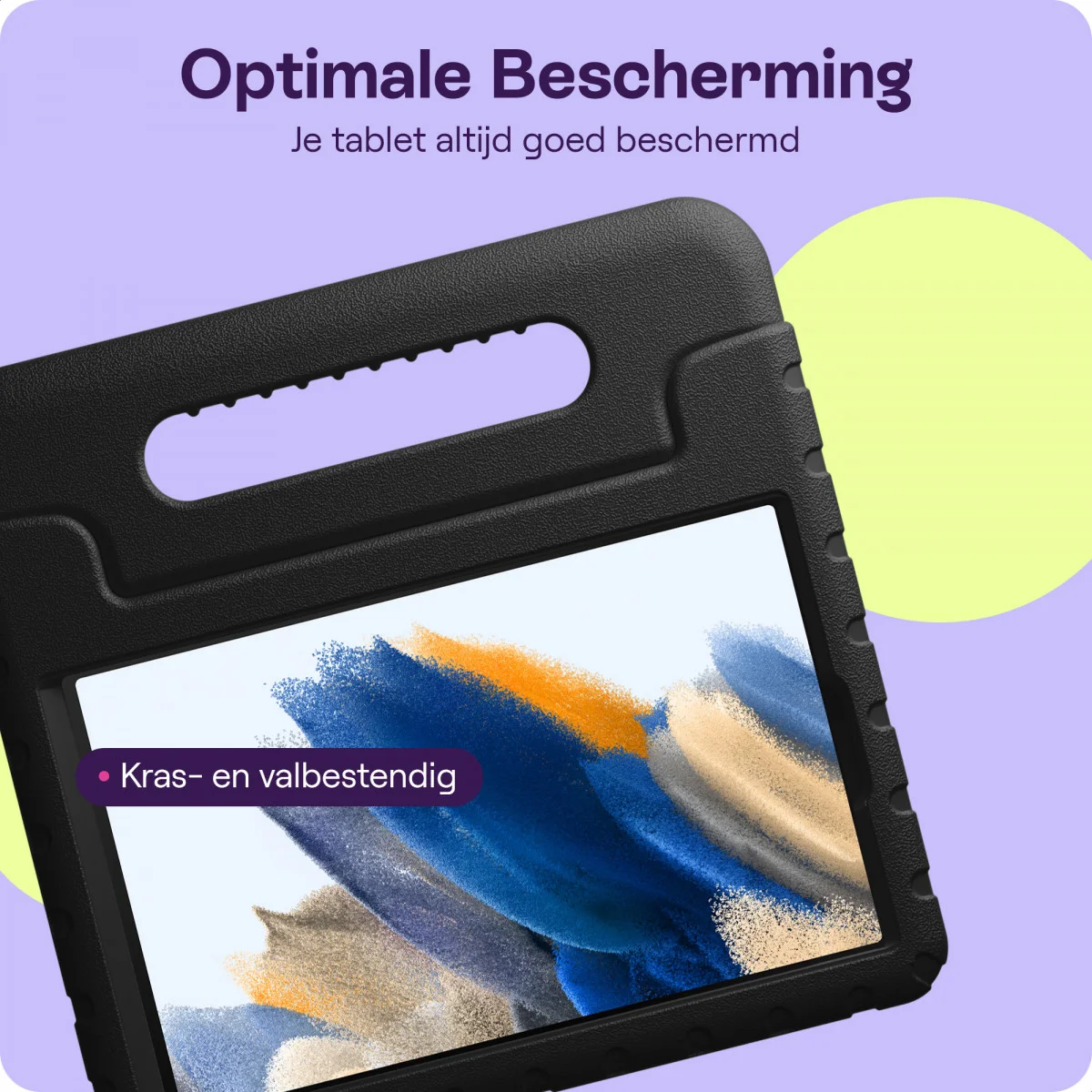 HappyCase Samsung Galaxy Tab A7 Lite Kinder Tablethoes Handvat Zwart afbeelding 6
