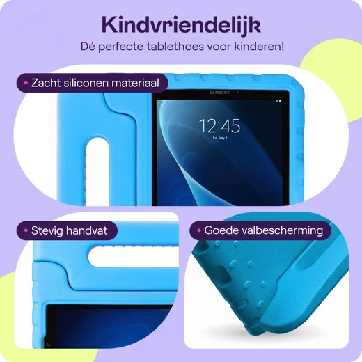 HappyCase Samsung Tab A 10.1 2016 Kinder Tablethoes met Handvat Blauw afbeelding 4