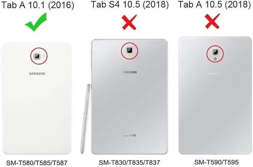 HappyCase Samsung Tab A 10.1 2016 Kinder Tablethoes met Handvat Paars afbeelding 7
