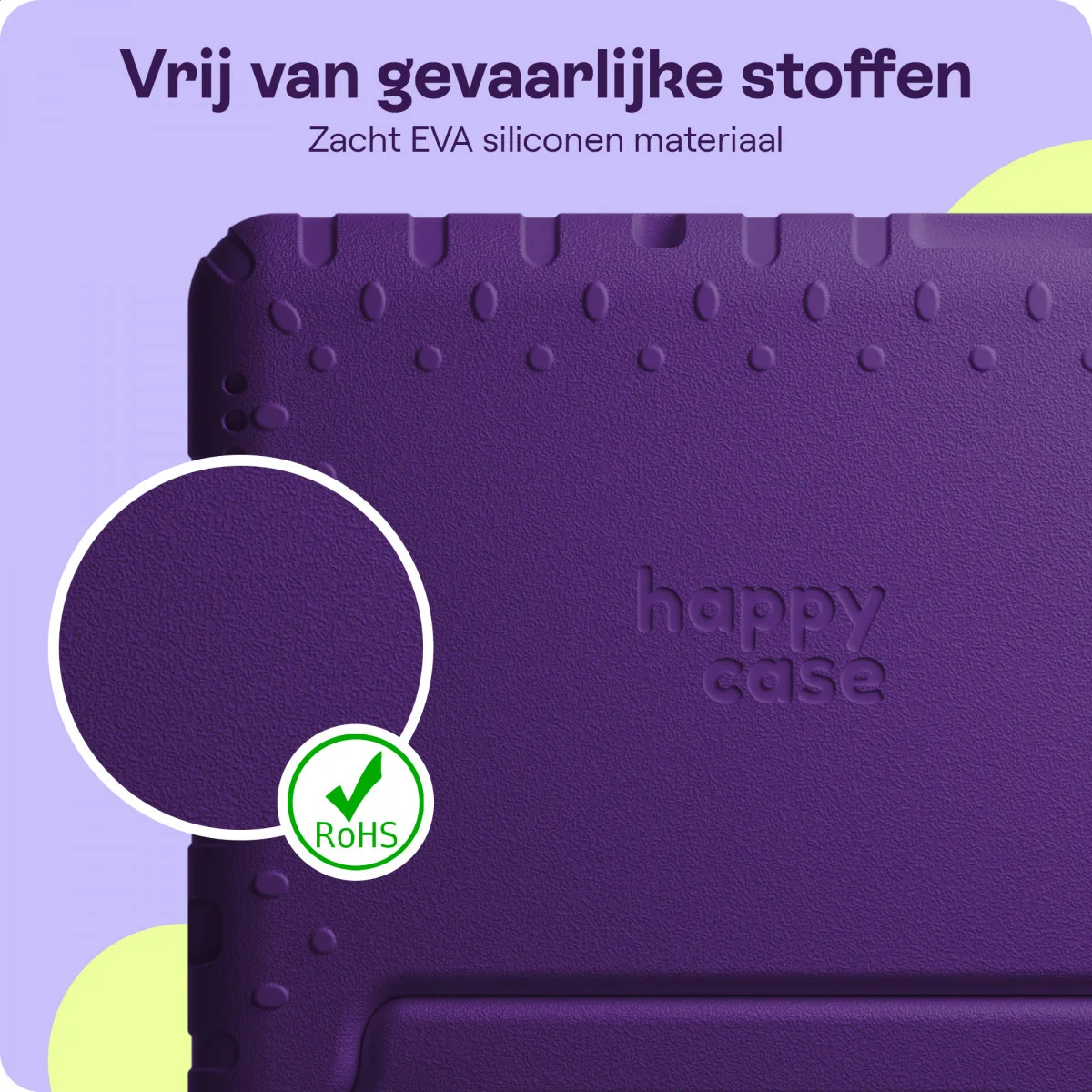 HappyCase Samsung Tab A 10.1 2016 Kinder Tablethoes met Handvat Paars afbeelding 6