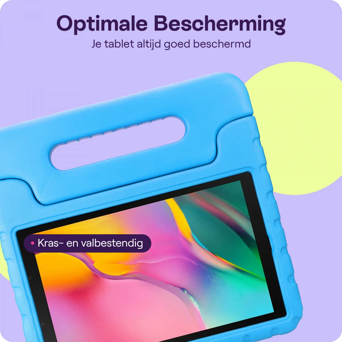 HappyCase Samsung Tab A 10.1 2019 Kinder Tablethoes met Handvat Blauw afbeelding 6