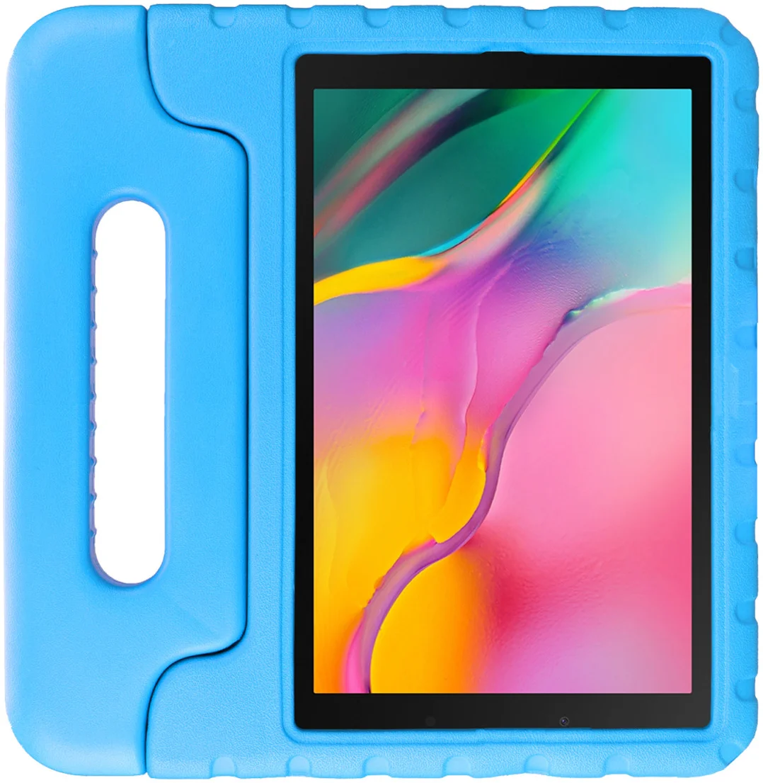 HappyCase Samsung Tab A 10.1 2019 Kinder Tablethoes met Handvat Blauw afbeelding 2