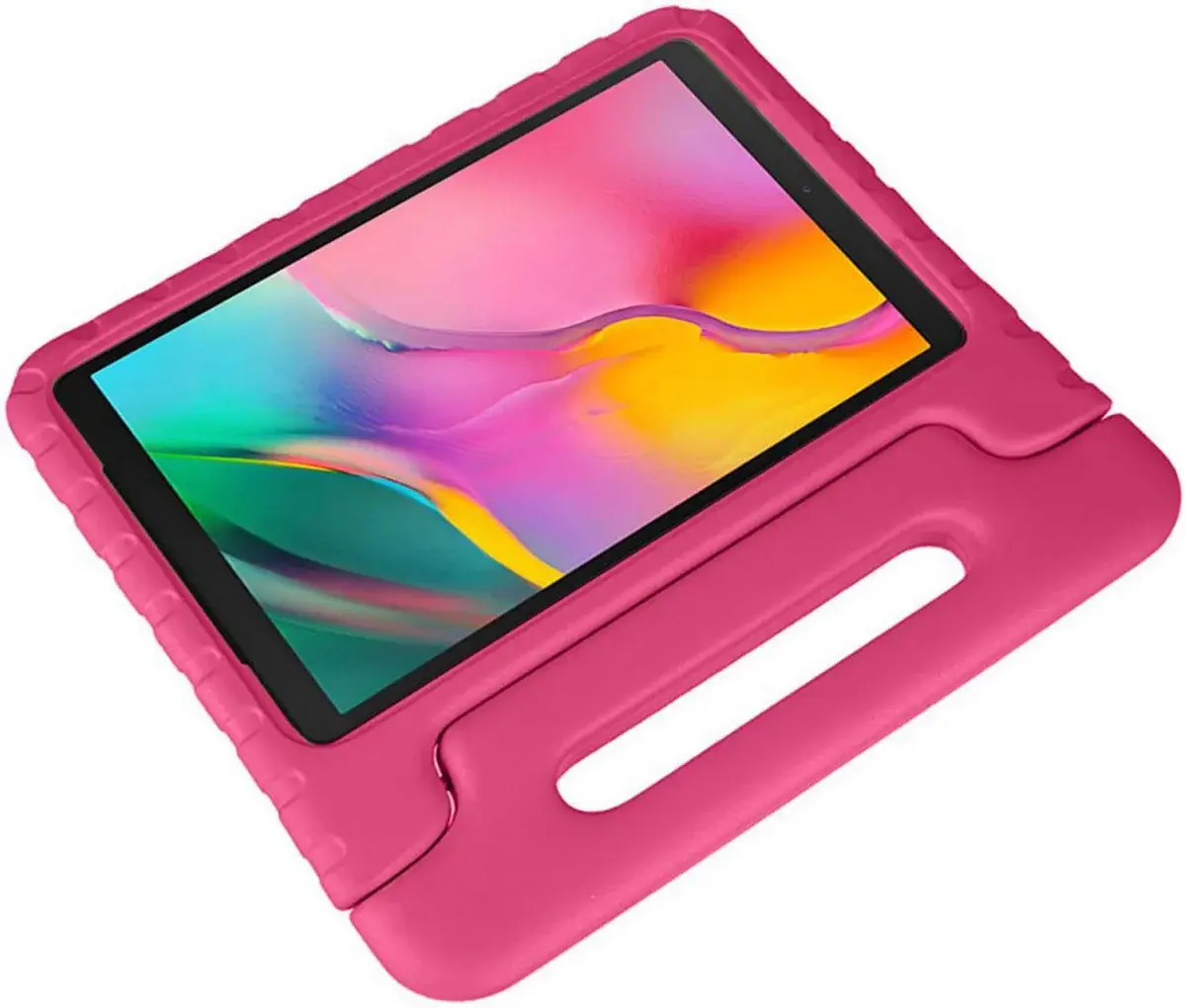 HappyCase Samsung Tab A 10.1 2019 Kinder Tablethoes met Handvat Roze afbeelding 2