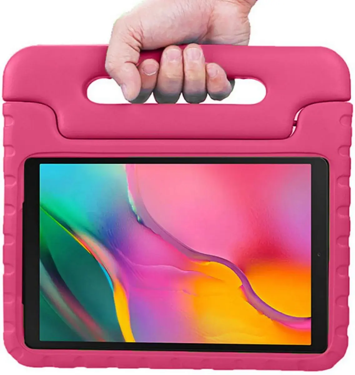HappyCase Samsung Tab A 10.1 2019 Kinder Tablethoes met Handvat Roze afbeelding 8