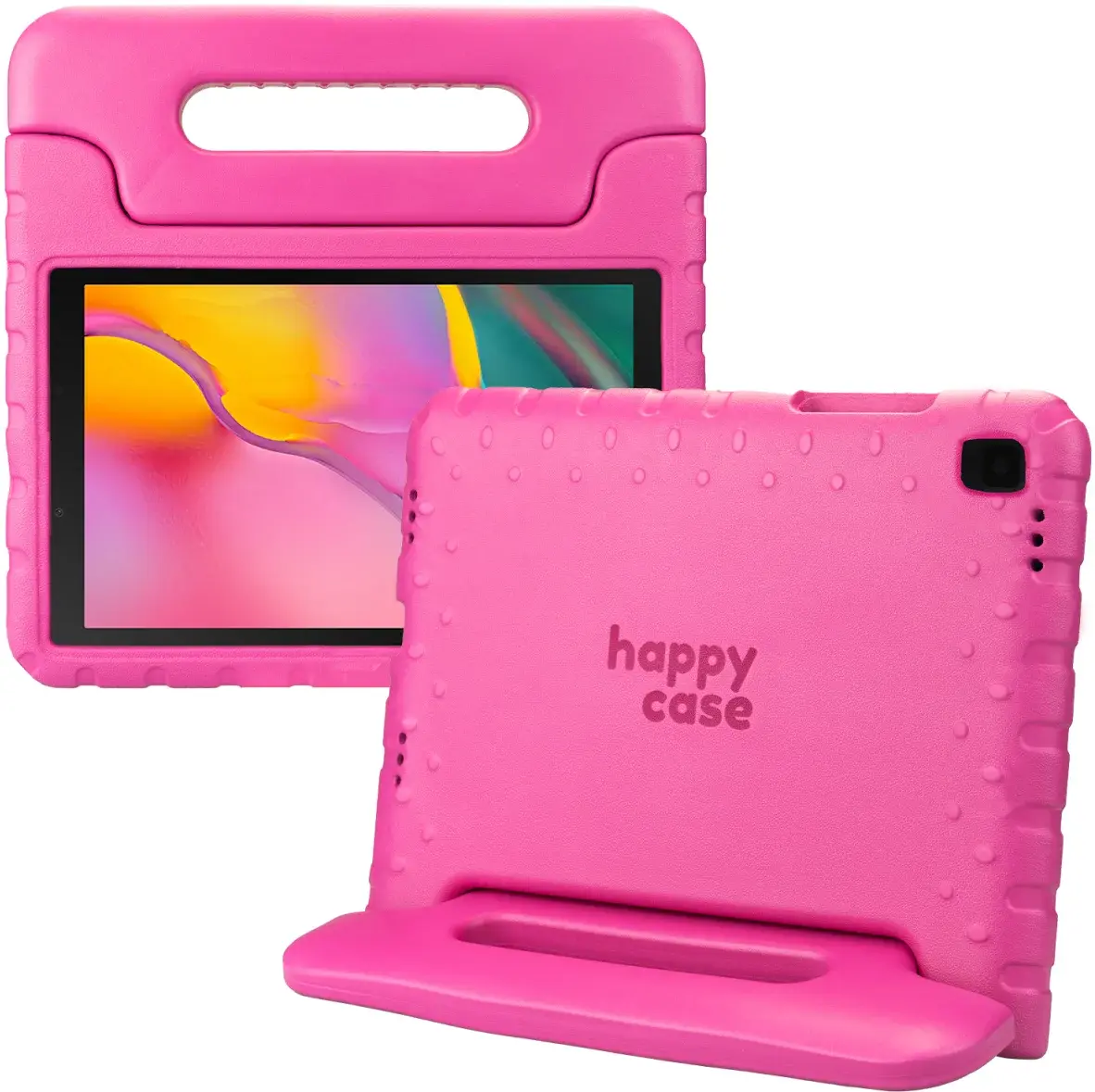 HappyCase Samsung Tab A 10.1 2019 Kinder Tablethoes met Handvat Roze afbeelding 1