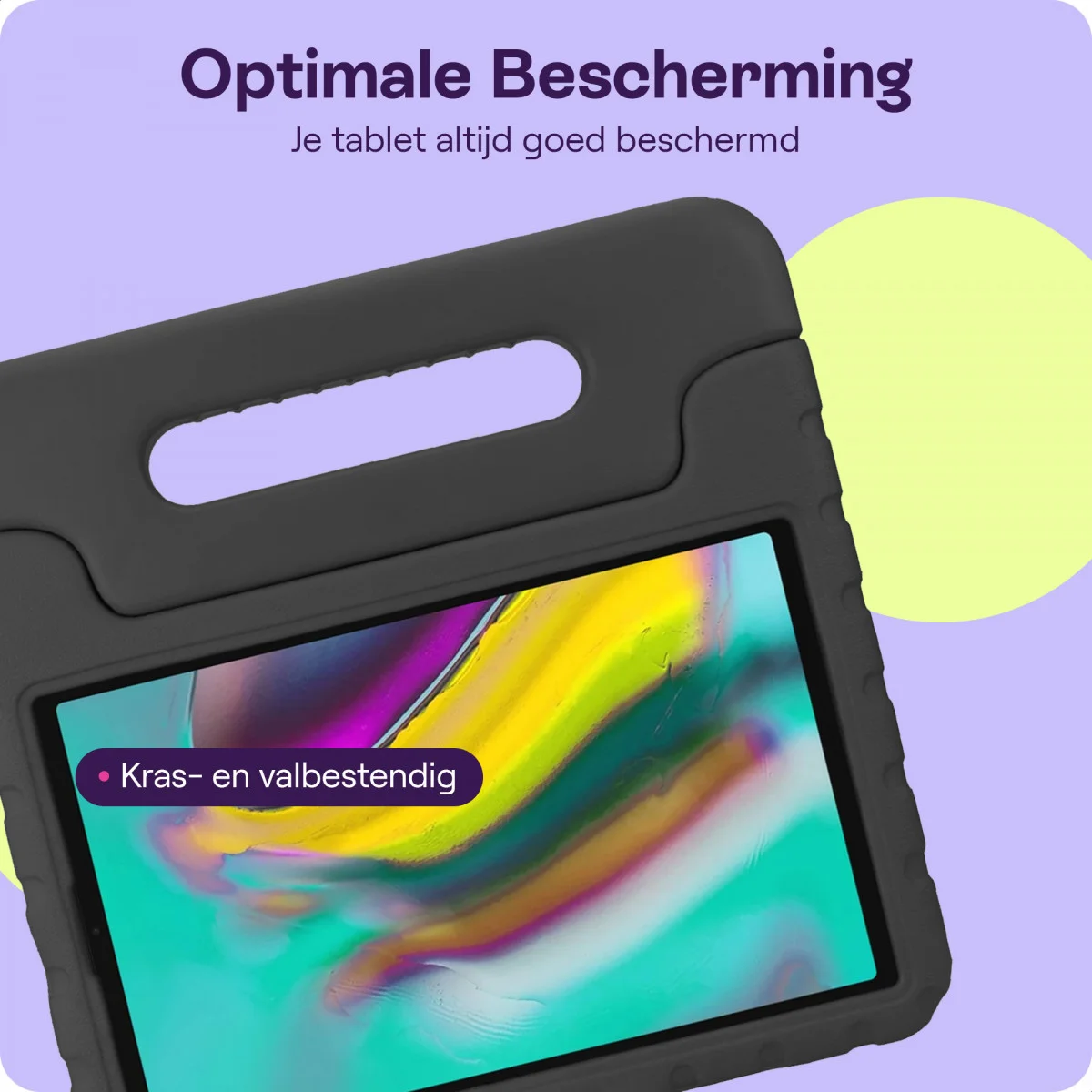 HappyCase Samsung Tab A 10.1 2019 Kinder Tablethoes met Handvat Zwart afbeelding 6