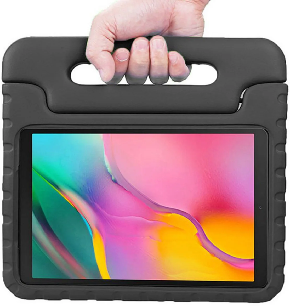 HappyCase Samsung Tab A 10.1 2019 Kinder Tablethoes met Handvat Zwart afbeelding 8