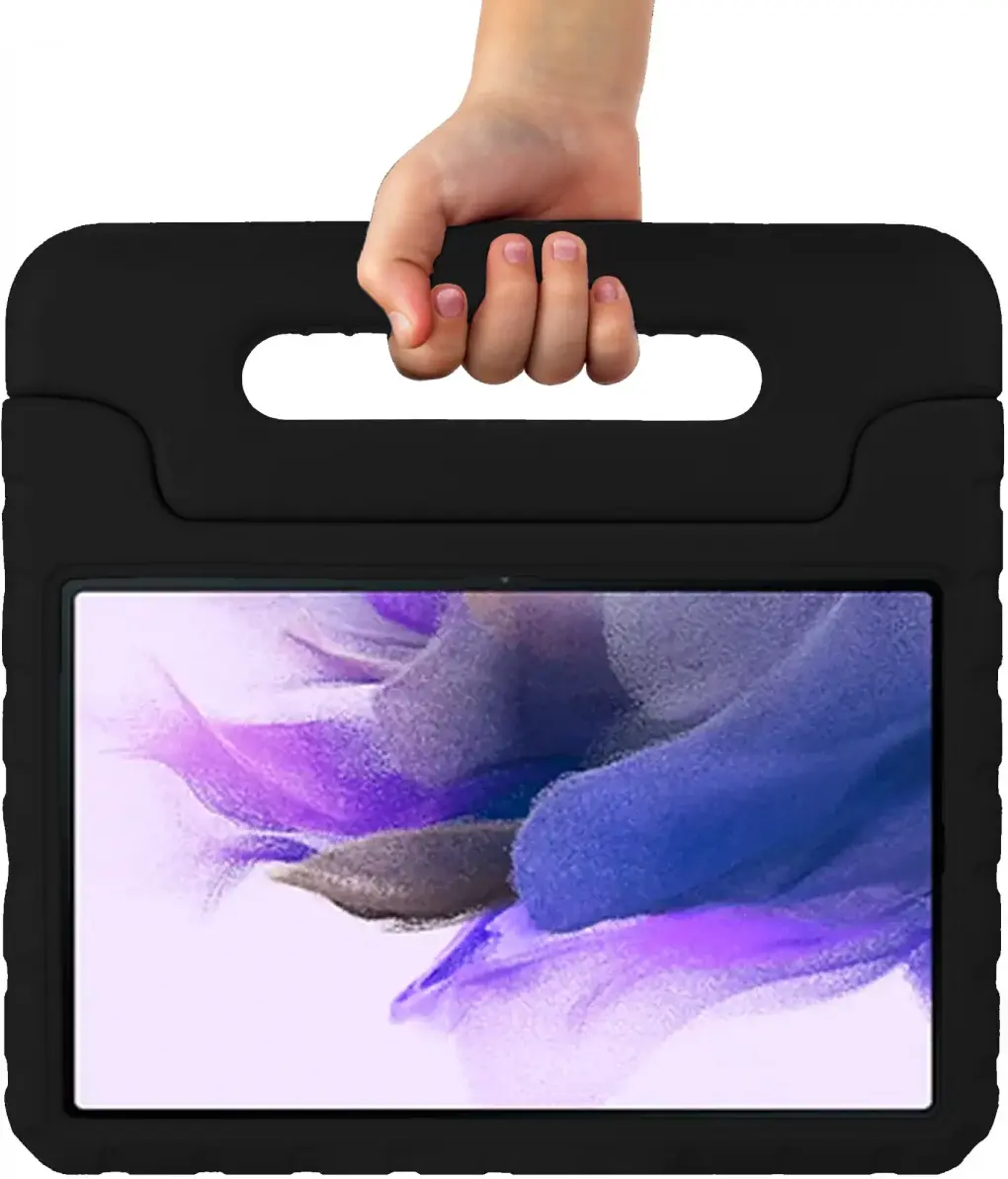 HappyCase Samsung Tab S8+ / S7+ / S7 FE Kinder Tablethoes Handvat Zwart afbeelding 5