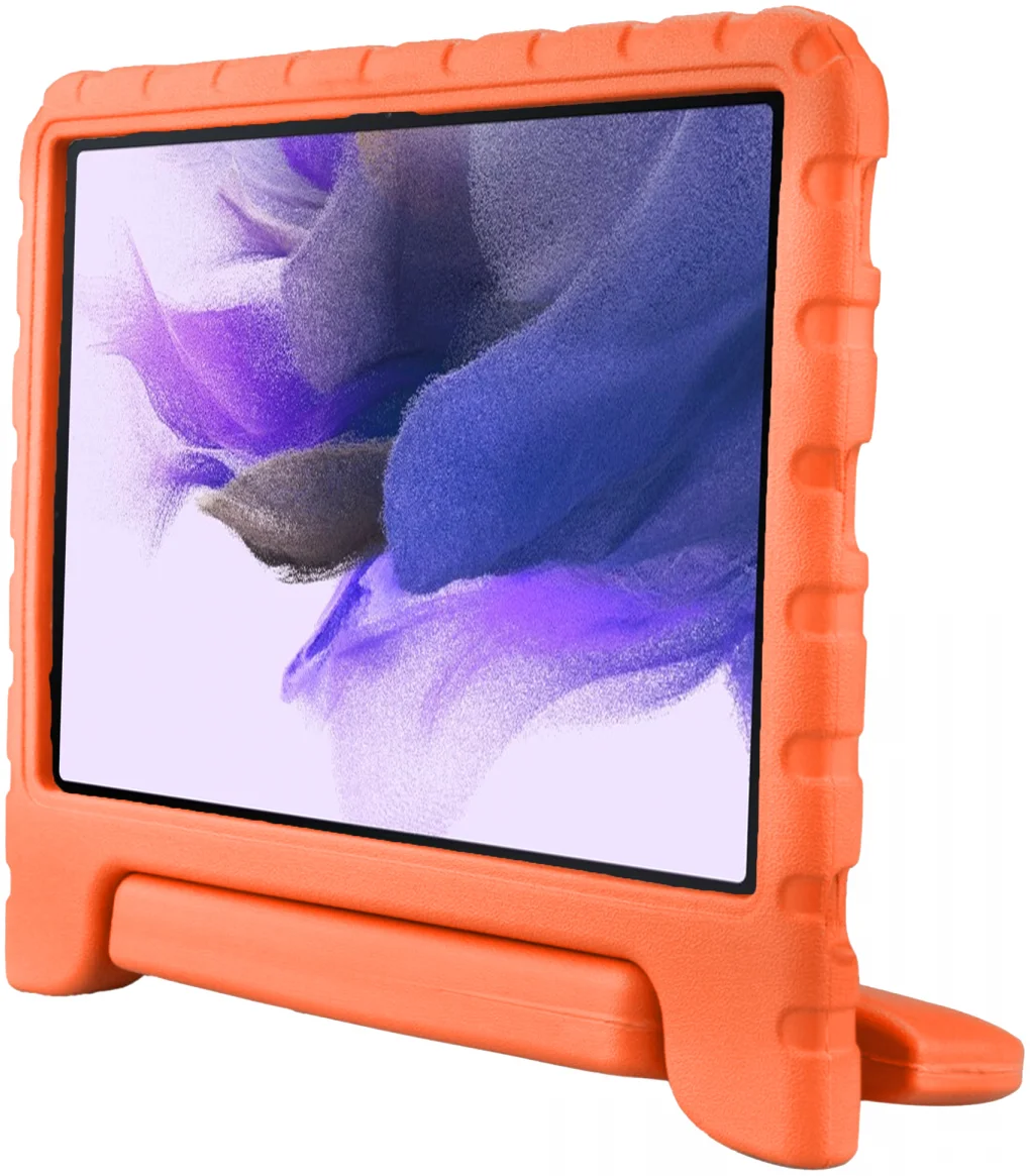 HappyCase Samsung Tab S8+ / S7+ / S7 FE Kinder Tablethoes Handvat Oranje afbeelding 4