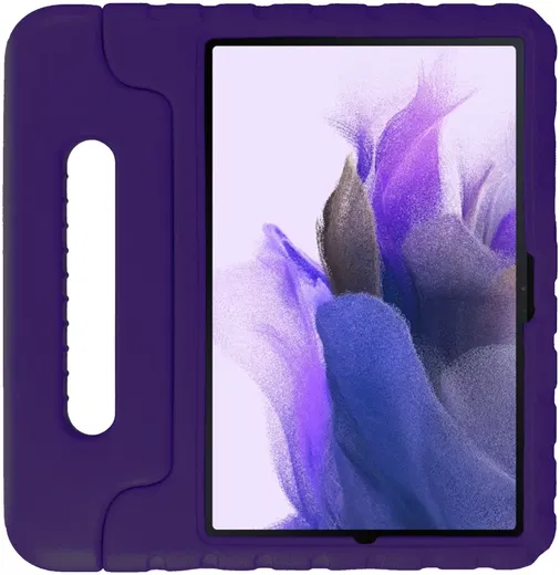 HappyCase Samsung Tab S8+ / S7+ / S7 FE Kinder Tablethoes Handvat Paars afbeelding 2