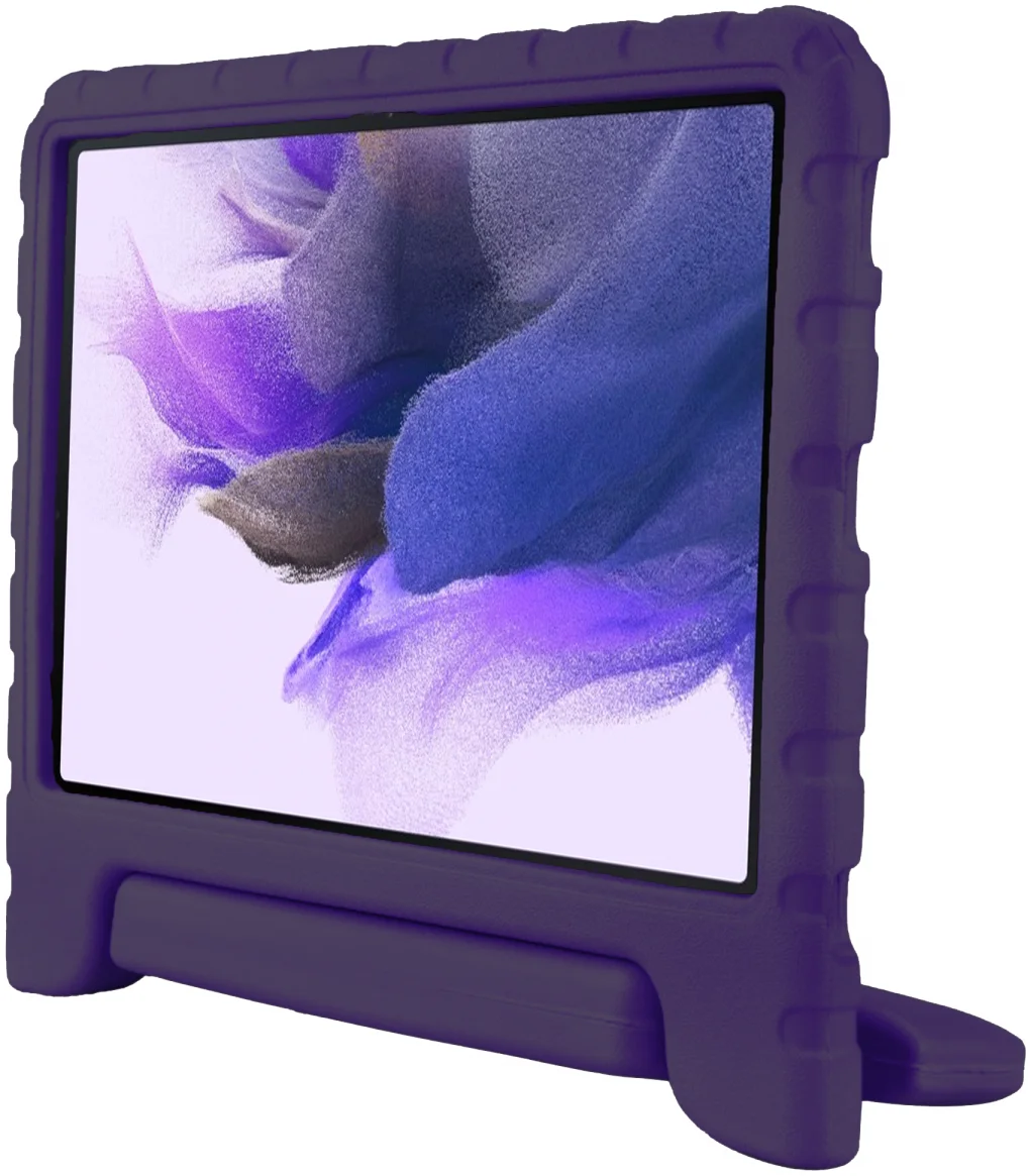 HappyCase Samsung Tab S8+ / S7+ / S7 FE Kinder Tablethoes Handvat Paars afbeelding 4