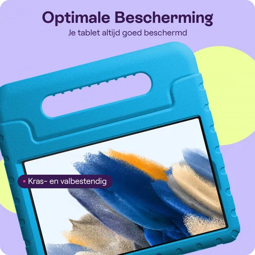 HappyCase Samsung Tab A8 Kinder Tablethoes met Handvat Blauw afbeelding 6