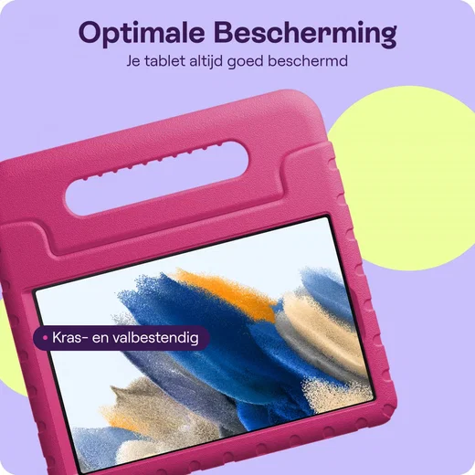 HappyCase Samsung Tab A8 Kinder Tablethoes met Handvat Roze afbeelding 6