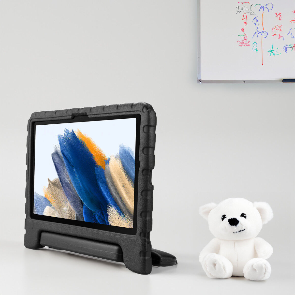 HappyCase Samsung Tab A8 Kinder Tablethoes met Handvat Zwart afbeelding 14