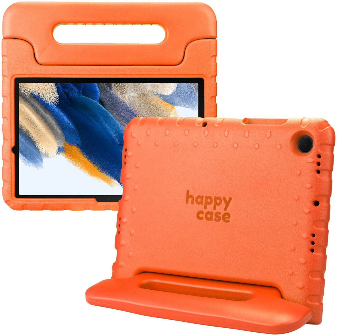 HappyCase Samsung Tab A8 Kinder Tablethoes met Handvat Oranje afbeelding 1