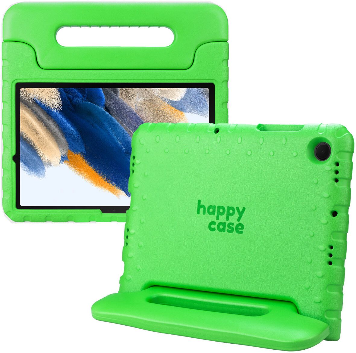 HappyCase Samsung Tab A8 Kinder Tablethoes met Handvat Groen afbeelding 1