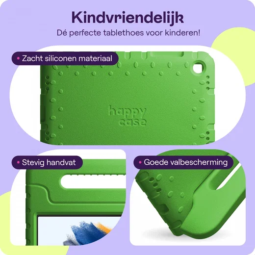 HappyCase Samsung Tab A8 Kinder Tablethoes met Handvat Groen afbeelding 5