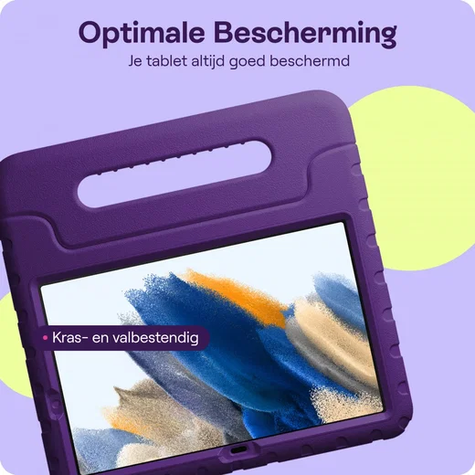 HappyCase Samsung Tab A8 Kinder Tablethoes met Handvat Paars afbeelding 6