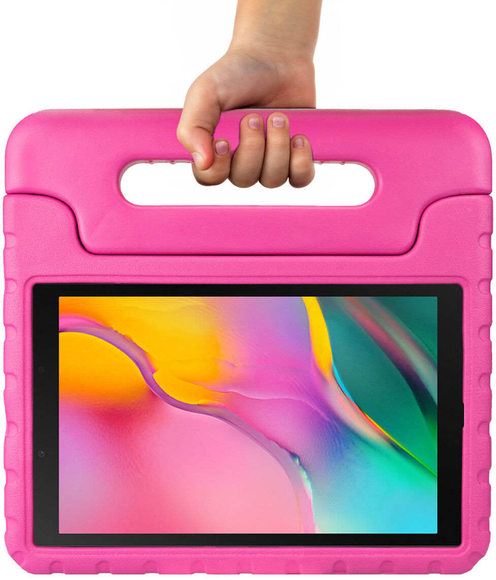 HappyCase Samsung Tab A 8.0 (2019) Kinder Tablethoes met Handvat Roze afbeelding 5