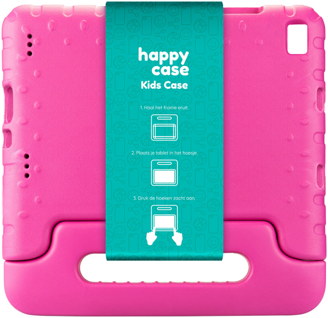 HappyCase Samsung Tab A 8.0 (2019) Kinder Tablethoes met Handvat Roze afbeelding 7