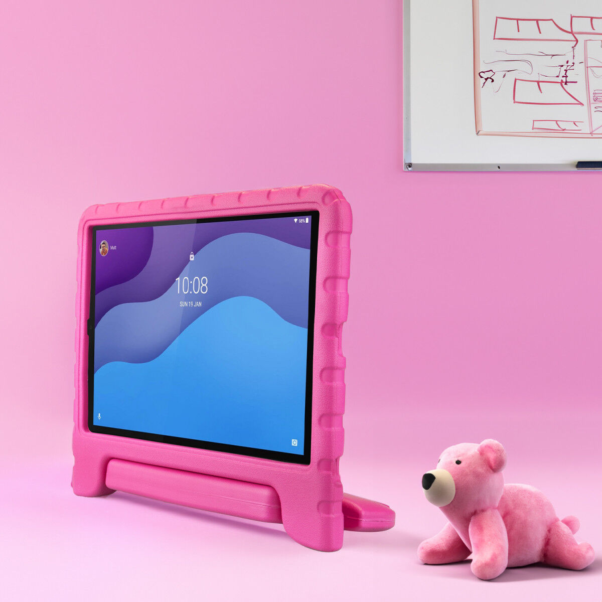 HappyCase Lenovo Tab M10 HD Gen 2 Kinder Tablethoes met Handvat Roze afbeelding 11