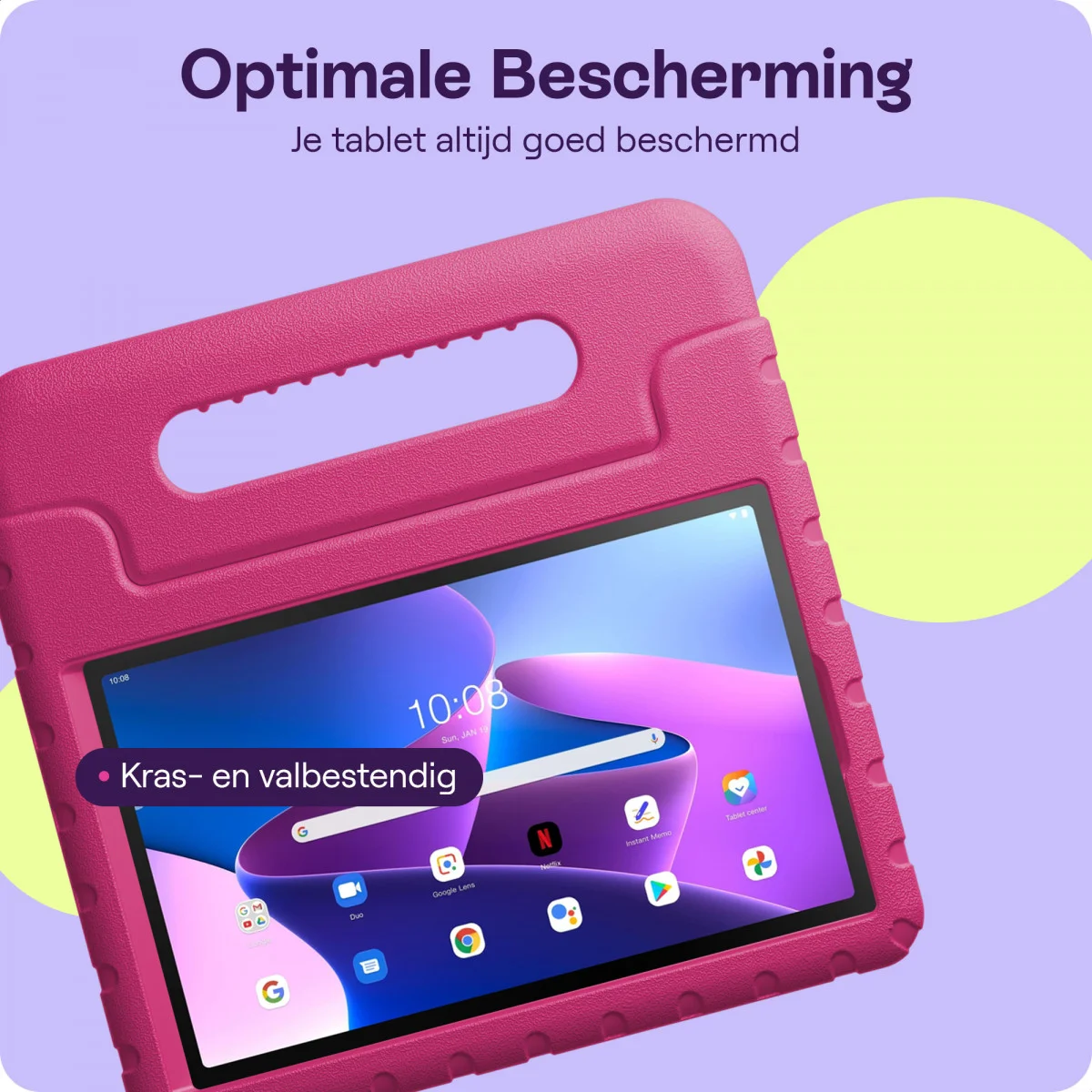 HappyCase Lenovo Tab M10 HD Gen 2 Kinder Tablethoes met Handvat Roze afbeelding 6
