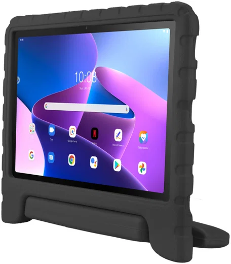 HappyCase Lenovo Tab M10 Plus Gen 3 Kinder Tablethoes Handvat Zwart afbeelding 4