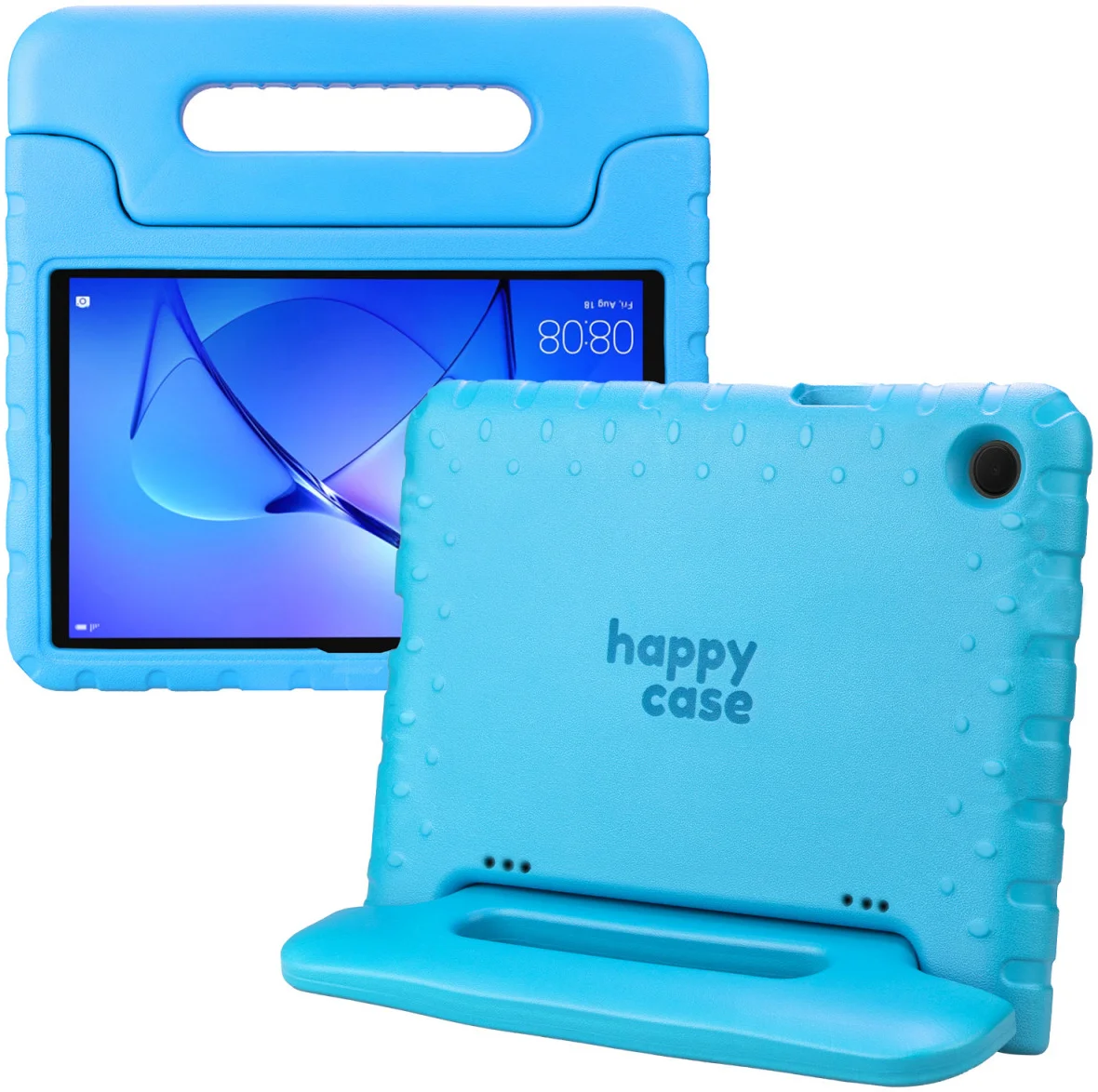 HappyCase Huawei MediaPad T3 (10) Kinder Tablethoes met Handvat Blauw afbeelding 1