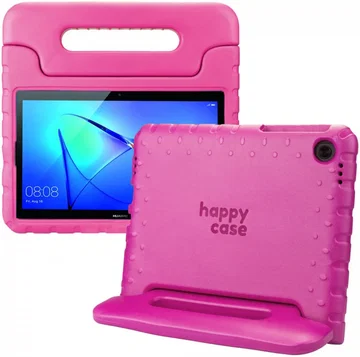 HappyCase Huawei MediaPad T3 (10) Kinder Tablethoes met Handvat Roze